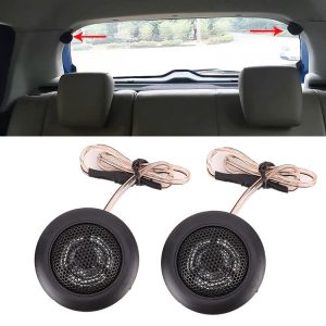 2 PCS 500W High Efficiency Mini Dome Tweeter Speakers for Car Audio System (Black)