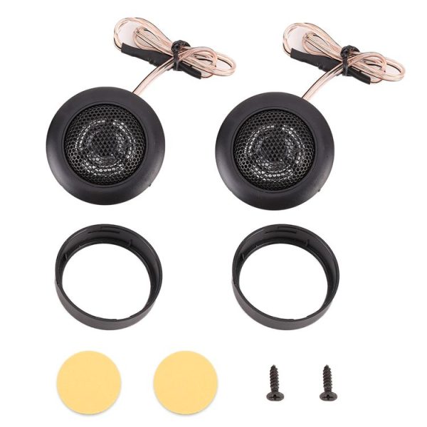 2 PCS 500W High Efficiency Mini Dome Tweeter Speakers for Car Audio System (Black) - Image 7