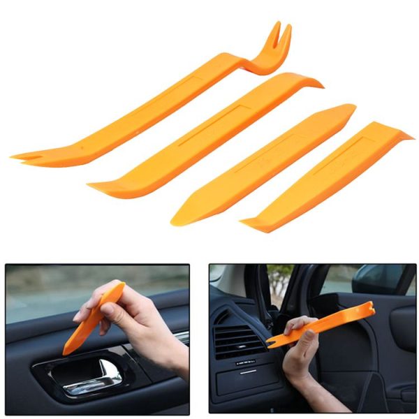 4 in 1 Car Audio System Dashboard Door Panel Removal Tools Kit (Orange)
