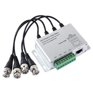 4 CH UTP Passive Video Balun, CCTV Via Twisted Pairs
