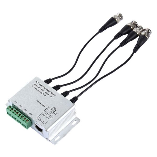 4 CH UTP Passive Video Balun, CCTV Via Twisted Pairs - Image 2