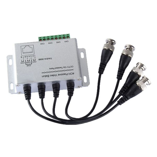 4 CH UTP Passive Video Balun, CCTV Via Twisted Pairs - Image 3
