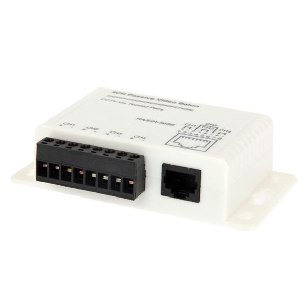 4 CH Passive UTP Video Balun / CCTV Via Twisted Pairs - Image 3