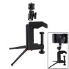 Portable Multi-Function Folding Clamp Tripod for Mini Card Digital Camera (Black)