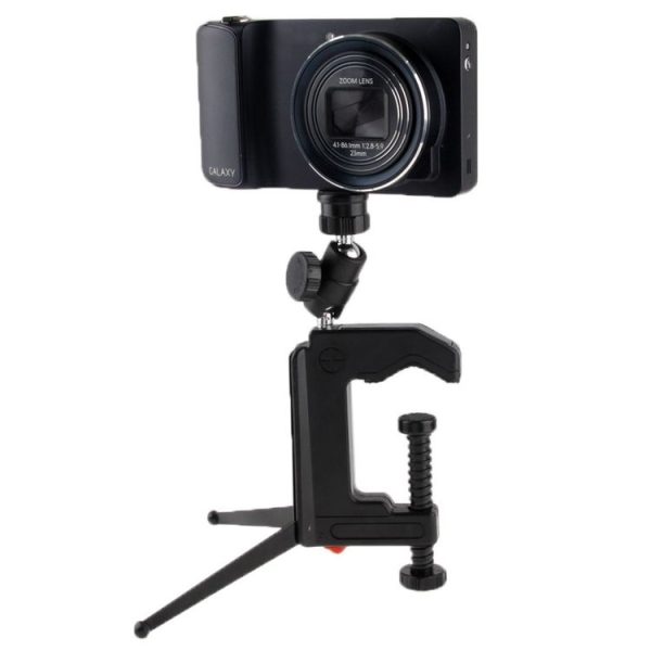 Portable Multi-Function Folding Clamp Tripod for Mini Card Digital Camera (Black) - Image 3