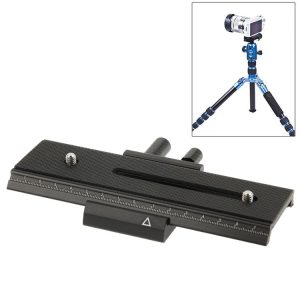 2-way Macro Focus Rail Slider Long-type Tripod Head Plate (Black)