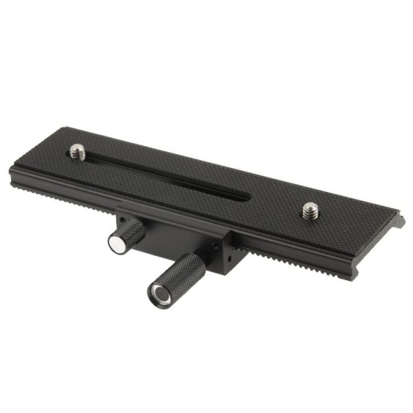 2-way Macro Focus Rail Slider Long-type Tripod Head Plate (Black) - Image 3