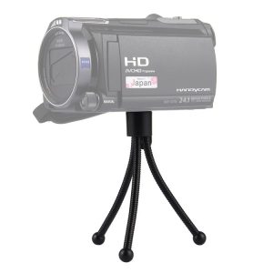 Table Portable Tripod Stand for Digital Cameras, Max Height: 120mm (Black)