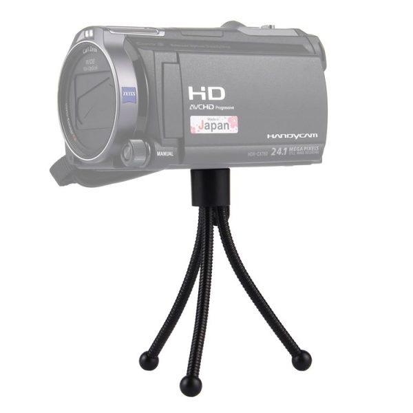 Table Portable Tripod Stand for Digital Cameras, Max Height: 120mm (Black)