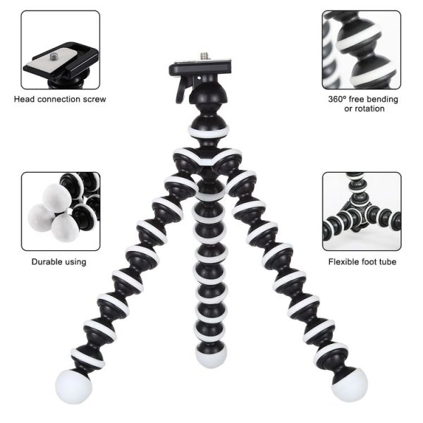 Flexible Grip Digital Camera Tripod Mount, Load: 2kgs (Black) - Image 5