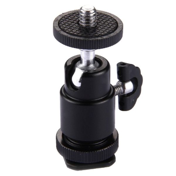 Aluminum Alloy Hot Shoe Tripod Heads, 1 / 4 inch Male Screw Adapter - Image 2