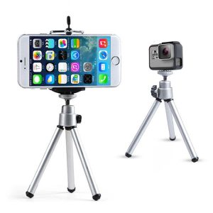 Portable 360 Degree Rotating Mobile Phone Shooting Tripod (Silver)