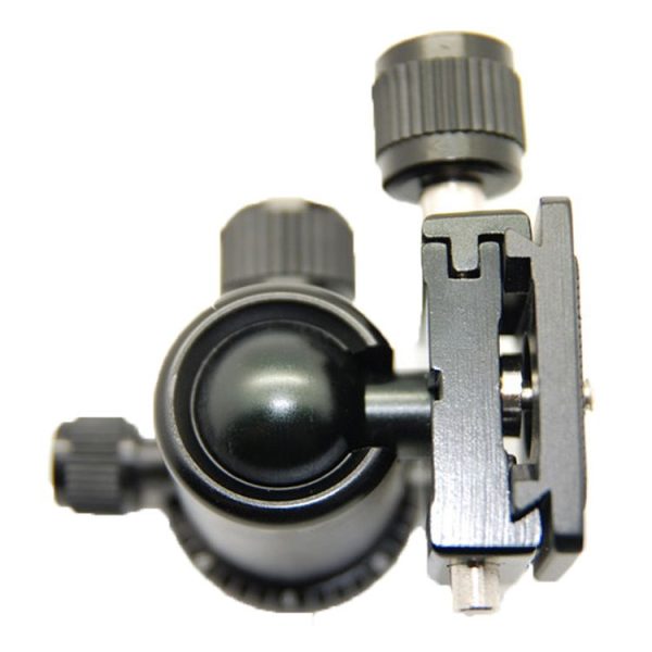 RUBY 005H Aluminium Magnesium Alloy Tripod Ball Head with Quick Release Plate Adapter (Black) - Image 3