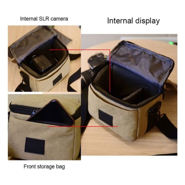 Universal Camera Bag, Inside Size: approx. 200mm x 115mm x 100mm (Brown) - Image 4