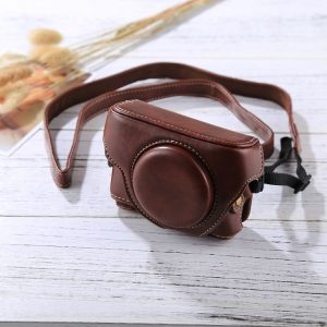 Retro Style PU Leather Camera Case Bag with Strap for Sony RX100 M3 / M4 / M5 (Coffee)