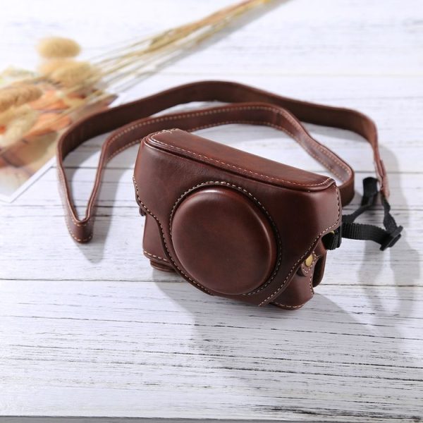 Retro Style PU Leather Camera Case Bag with Strap for Sony RX100 M3 / M4 / M5 (Coffee) - Image 2