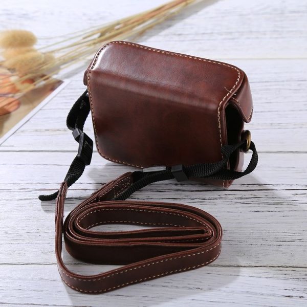 Retro Style PU Leather Camera Case Bag with Strap for Sony RX100 M3 / M4 / M5 (Coffee) - Image 4