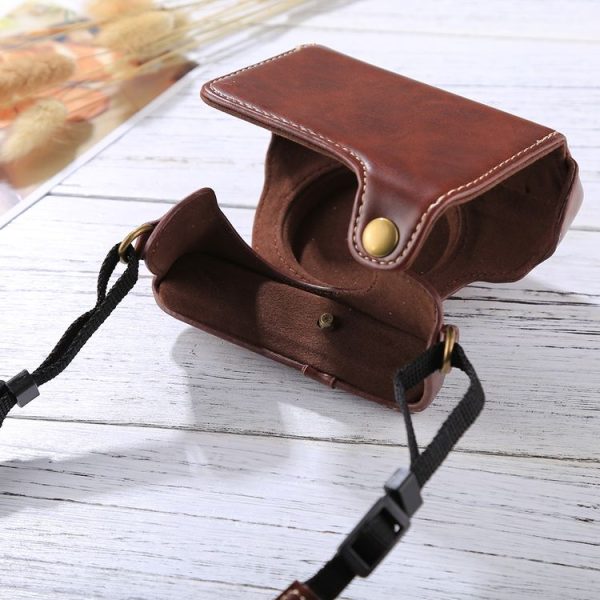 Retro Style PU Leather Camera Case Bag with Strap for Sony RX100 M3 / M4 / M5 (Coffee) - Image 6