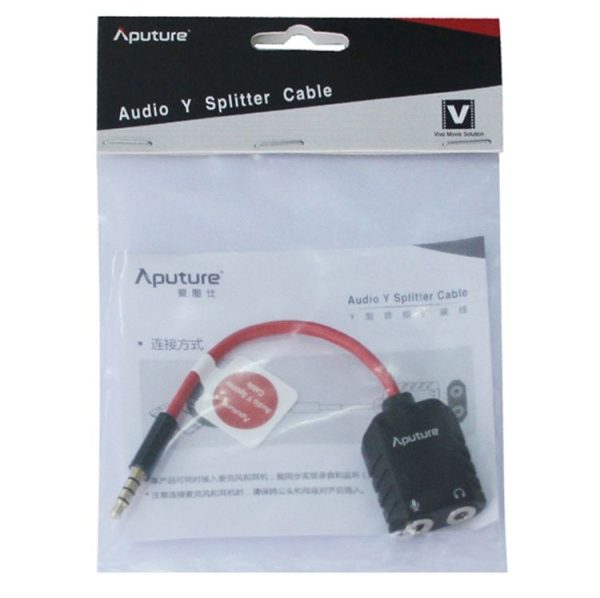 Aputure 3.5mm Audio Y Male to 2 Female Headset Mic Splitter Cable - Image 4