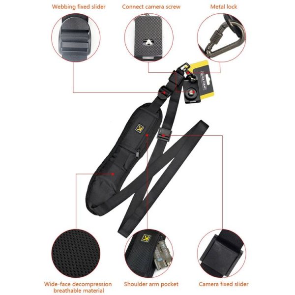 Safe & Fast Quick Rapid Camera Single Sling Strap (Black) - Image 5