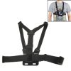 Extreme Sport Front Chest Elastic Belt Shoulder Strap Mount Holder for GoPro, Insta360, DJI and Other Action Cameras (Black)