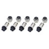 16mm 2-Pin GX16 Aviation Plug Socket Connector (5 Pcs in One Package, the Price is for 5 Pcs) (Silver)