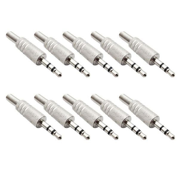 JL0037 3.5mm Audio Jack Connector (10 Pcs in One Package, the Price is for 10 Pcs) (Silver) - Image 2