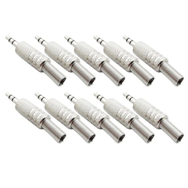 JL0037 3.5mm Audio Jack Connector (10 Pcs in One Package, the Price is for 10 Pcs) (Silver) - Image 3