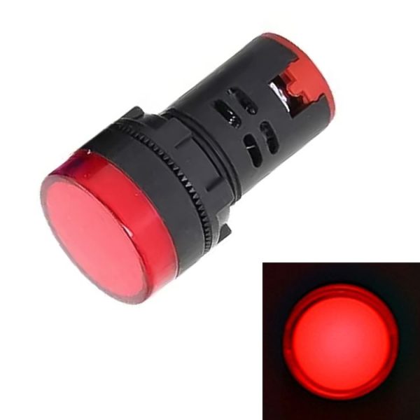 220V AD16-22D / S 22mm LED Signal Indicator Light Lamp (Red)