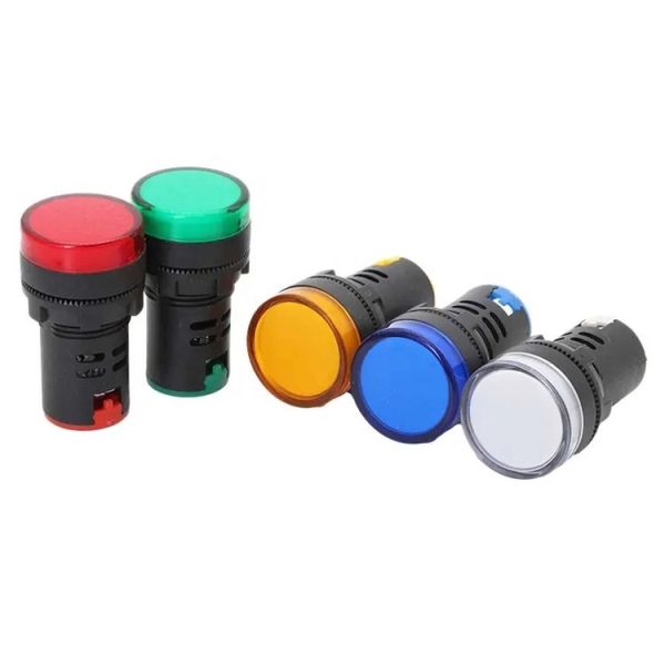220V AD16-22D / S 22mm LED Signal Indicator Light Lamp (Red) - Image 2