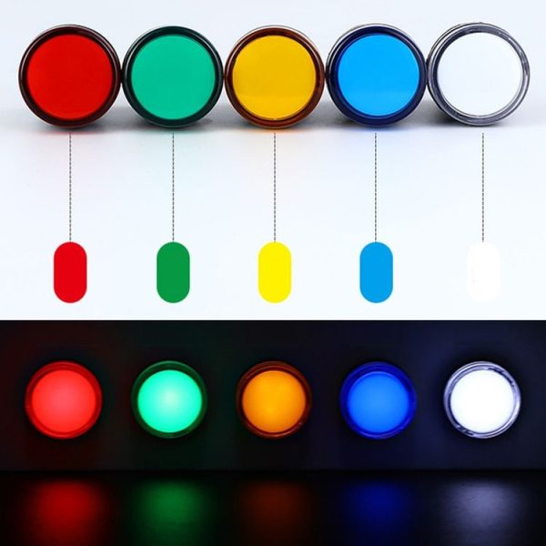 220V AD16-22D / S 22mm LED Signal Indicator Light Lamp (Red) - Image 7