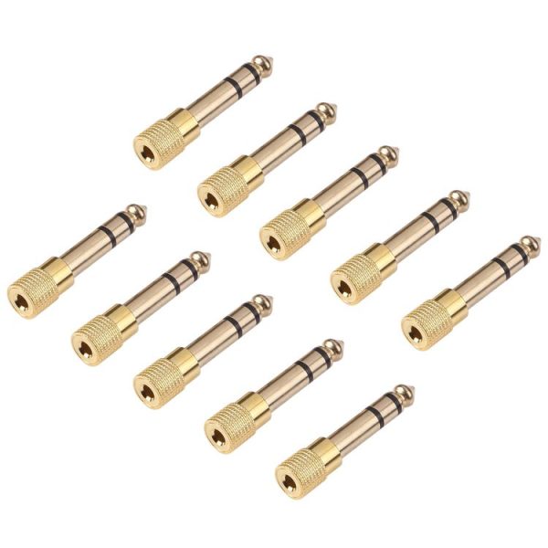 6.35mm Male to 3.5mm Female Audio Jack Adapters (10 Pcs in One Package, the Price is for 10 Pcs) - Image 2