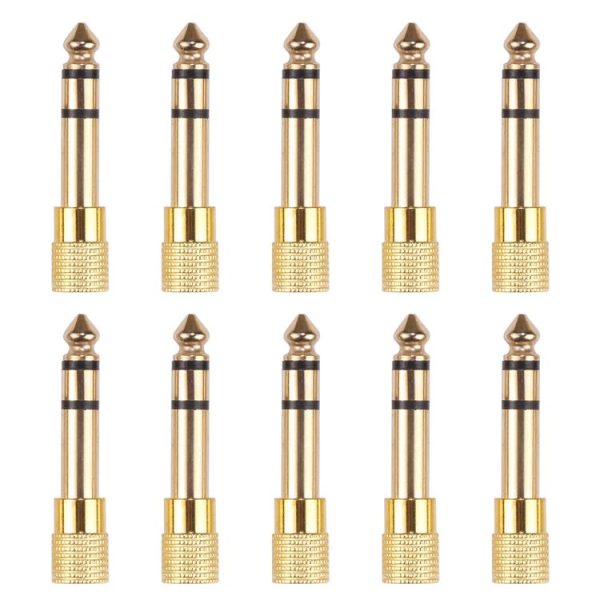 6.35mm Male to 3.5mm Female Audio Jack Adapters (10 Pcs in One Package, the Price is for 10 Pcs) - Image 3
