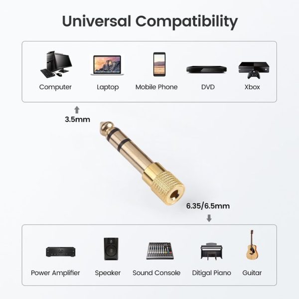 6.35mm Male to 3.5mm Female Audio Jack Adapters (10 Pcs in One Package, the Price is for 10 Pcs) - Image 6