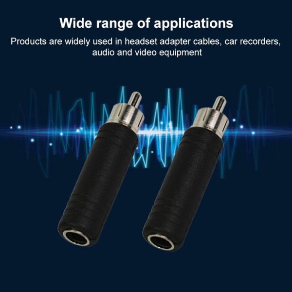 RCA Male to 6.3mm Female Adapters (10 Pcs in One Package, the Price is for 10 Pcs) - Image 4