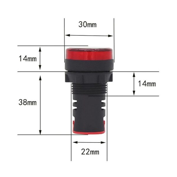 12V AD16-22D / S 22mm LED Signal Indicator Light Lamp (Green) - Image 5