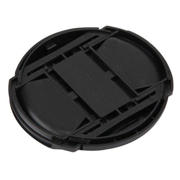 77mm Center Pinch Camera Lens Cap (Black) - Image 3