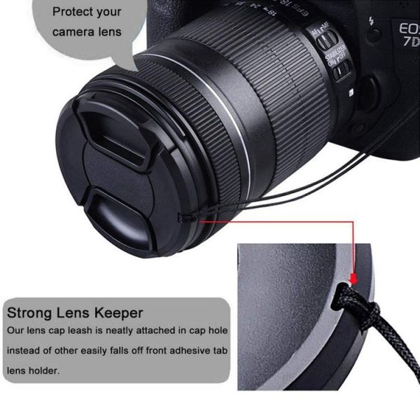 77mm Center Pinch Camera Lens Cap (Black) - Image 5