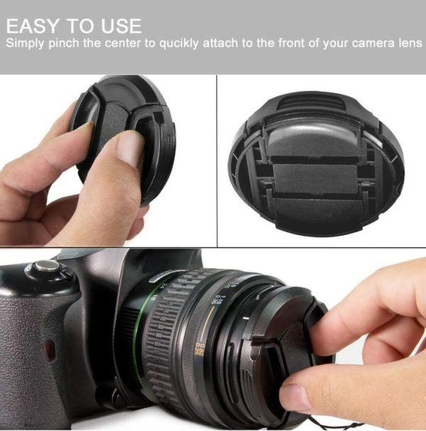 77mm Center Pinch Camera Lens Cap (Black) - Image 6