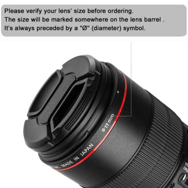 77mm Center Pinch Camera Lens Cap (Black) - Image 7