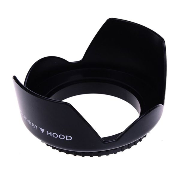 67mm Lens Hood for Cameras (Screw Mount) (Black)
