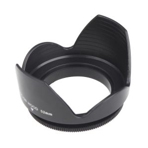 52mm Lens Hood for Cameras (Screw Mount) (Black)