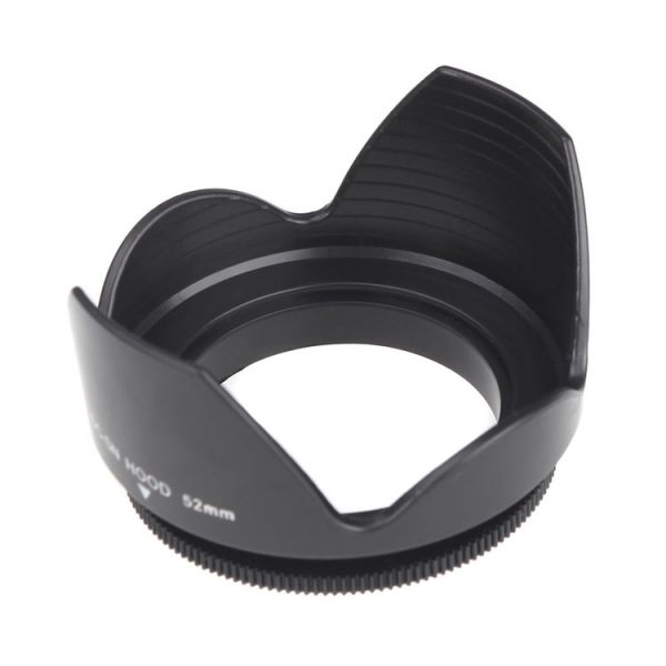 52mm Lens Hood for Cameras (Screw Mount) (Black)