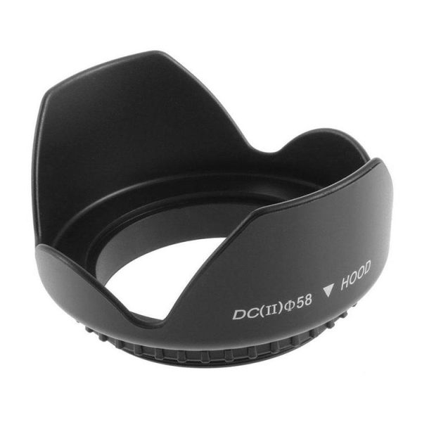 58mm Lens Hood for Cameras (Screw Mount) (Black)
