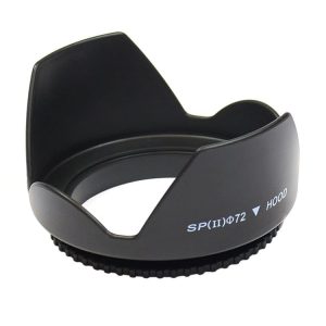 72mm Lens Hood for Cameras (Screw Mount) (Black)