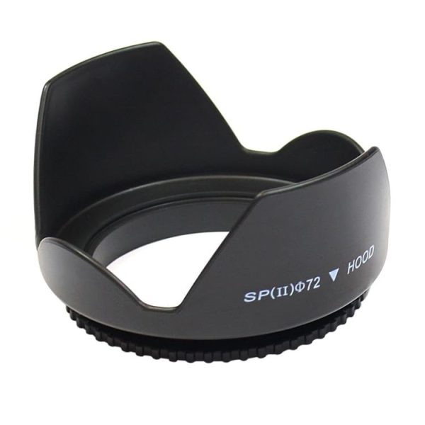 72mm Lens Hood for Cameras (Screw Mount) (Black)