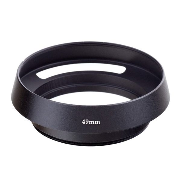 49mm Metal Vented Lens Hood for Leica (Black)