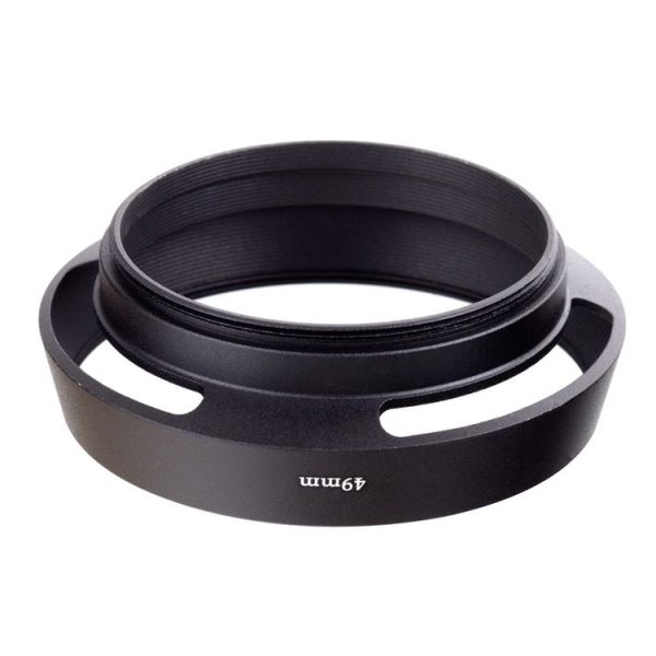 49mm Metal Vented Lens Hood for Leica (Black) - Image 2