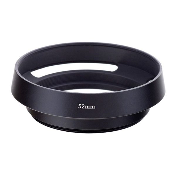 52mm Metal Vented Lens Hood for Leica (Black)
