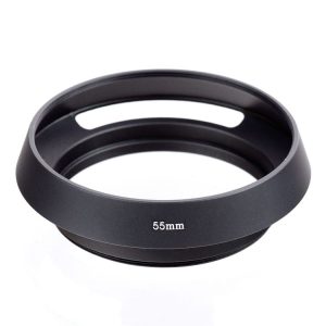 Metal Vented Lens Hood for All Leica Lens with 55mm Filter Thread (Black)
